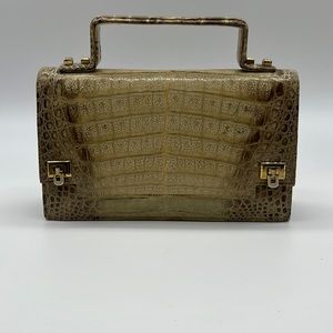 VINTAGE Skin hand bag is neutral color pallet